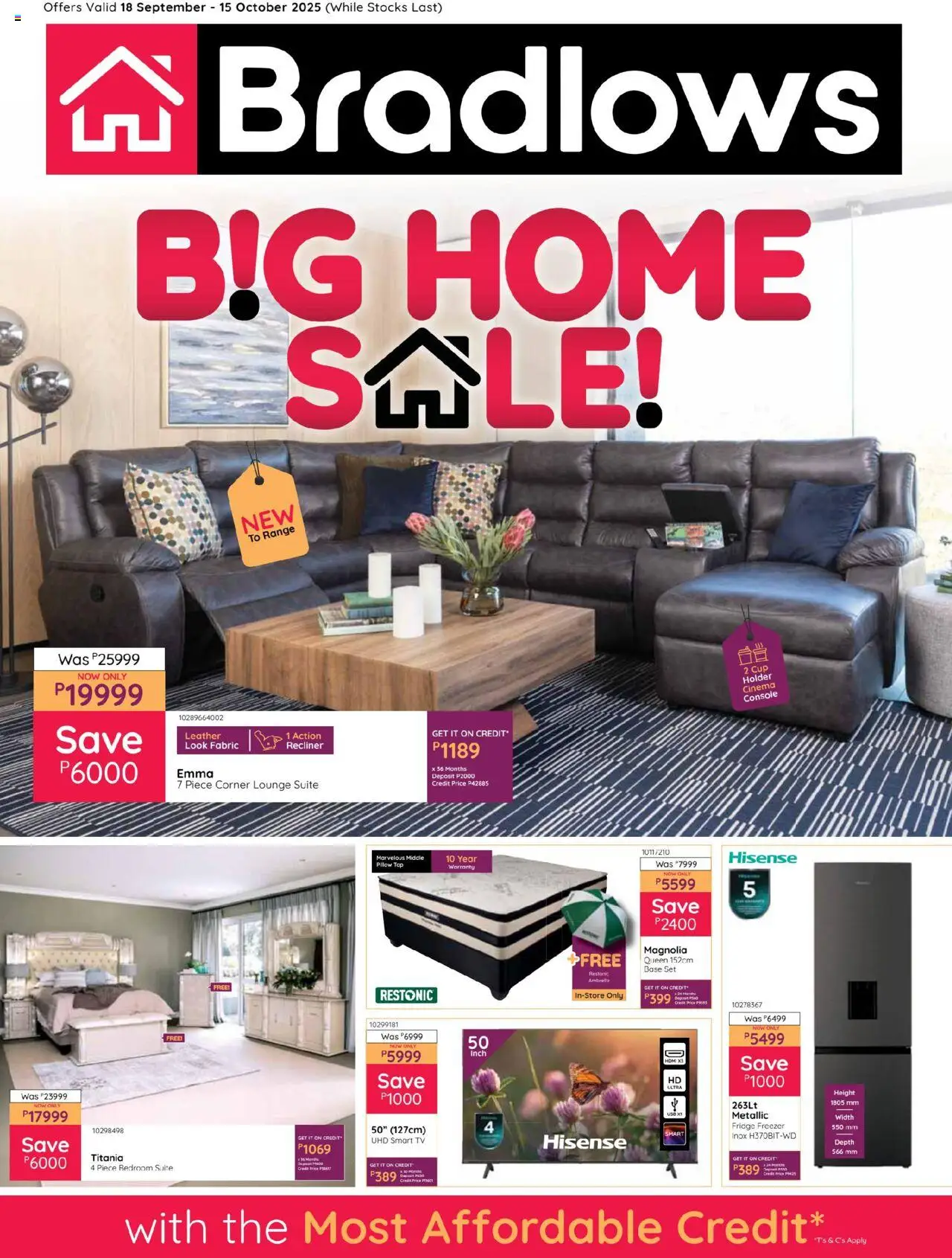 Bradlows Botswana Catalogue from 18/09 - 15/10/2025 > Promotions