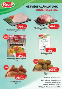 Reál - Bevásárló hétvége - Pest megye megtekintése, amely érvényes 2025.10.22.-től