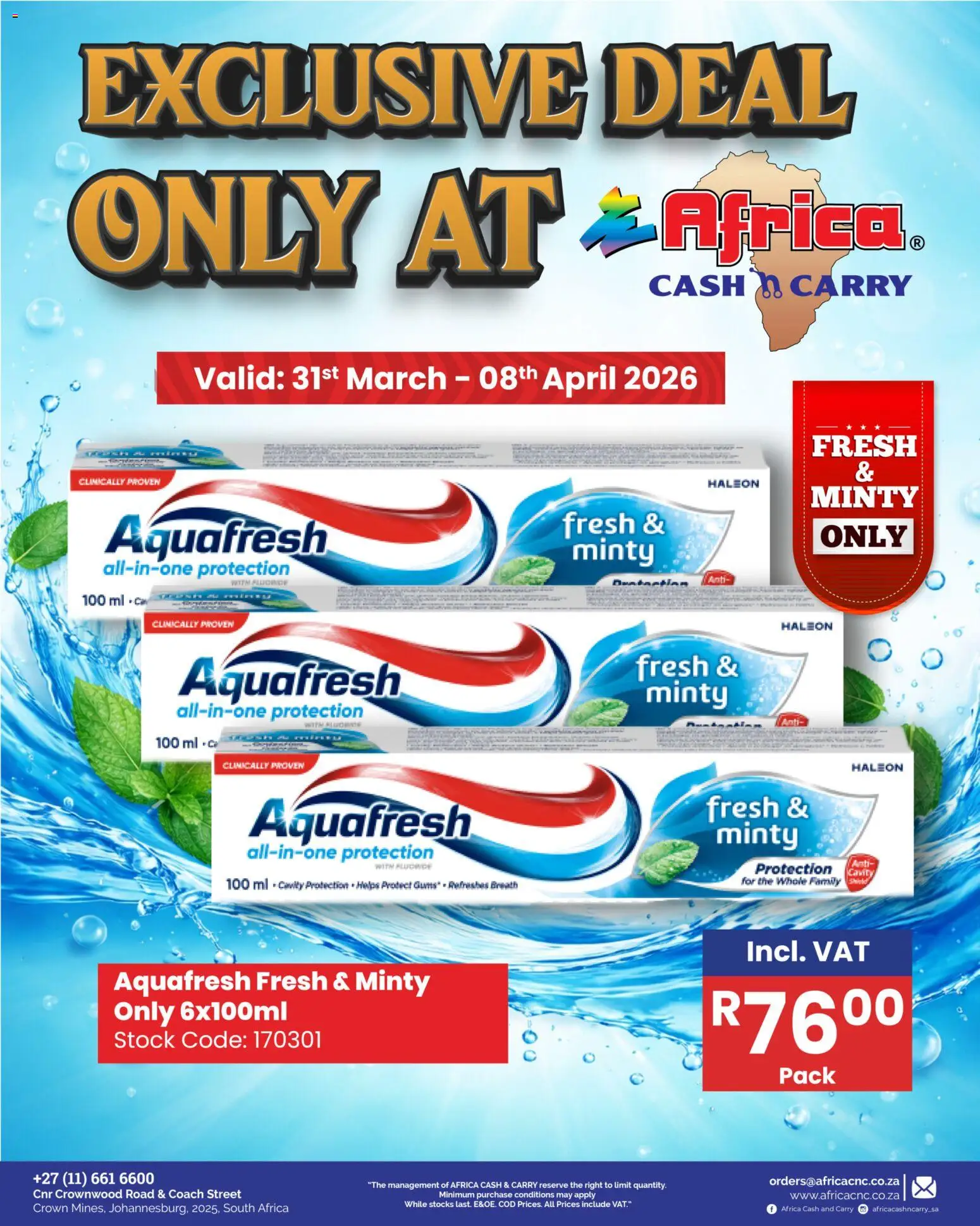 Preview of Africa Cash & Carry flyer valid from 31/03/2026