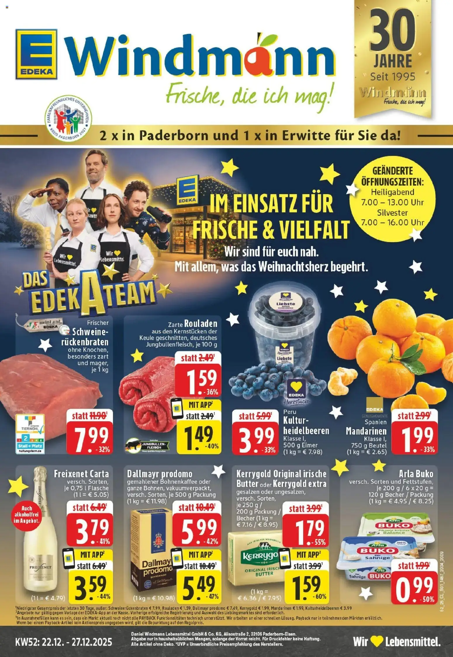 Vorschau von dem Prospekt des Geschäftes Edeka, gültig ab dem 22.12.2025