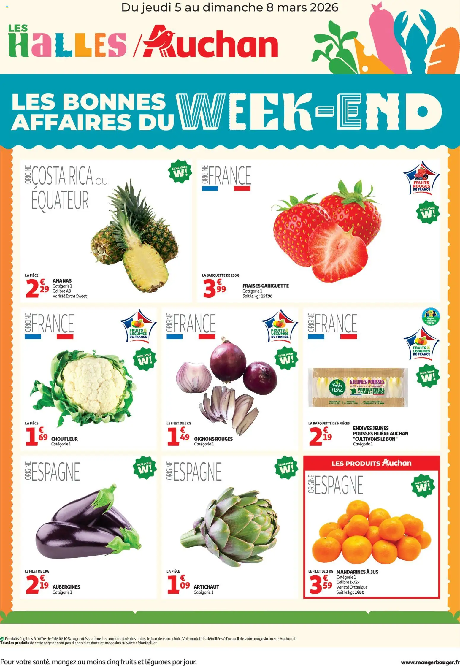 Prévisualisation de Auchan Les bons plans du week-end dans votre hyper du magasin Auchan formulaire valide 05/03/2026