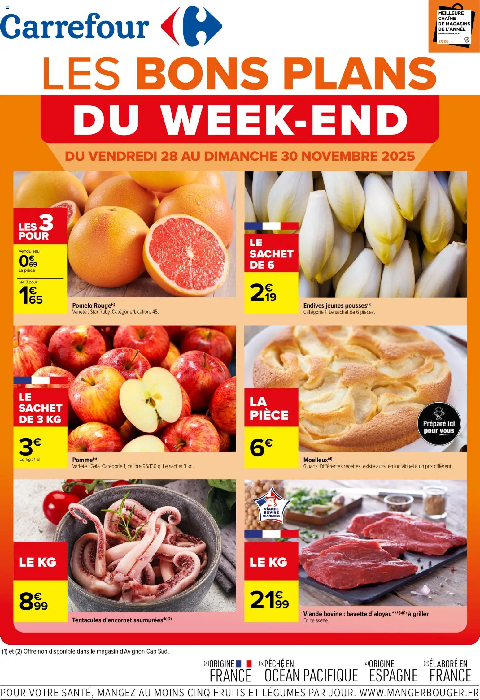 Prévisualisation de Les bons plans du week-end du magasin Carrefour formulaire valide 28/11/2025