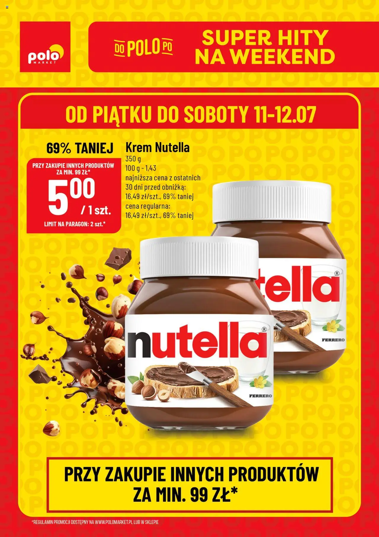 POLOmarket gazetka promocyjna (10.07.2025) - Nowa ulotka - Numer strony 1 - Nutella, Krem