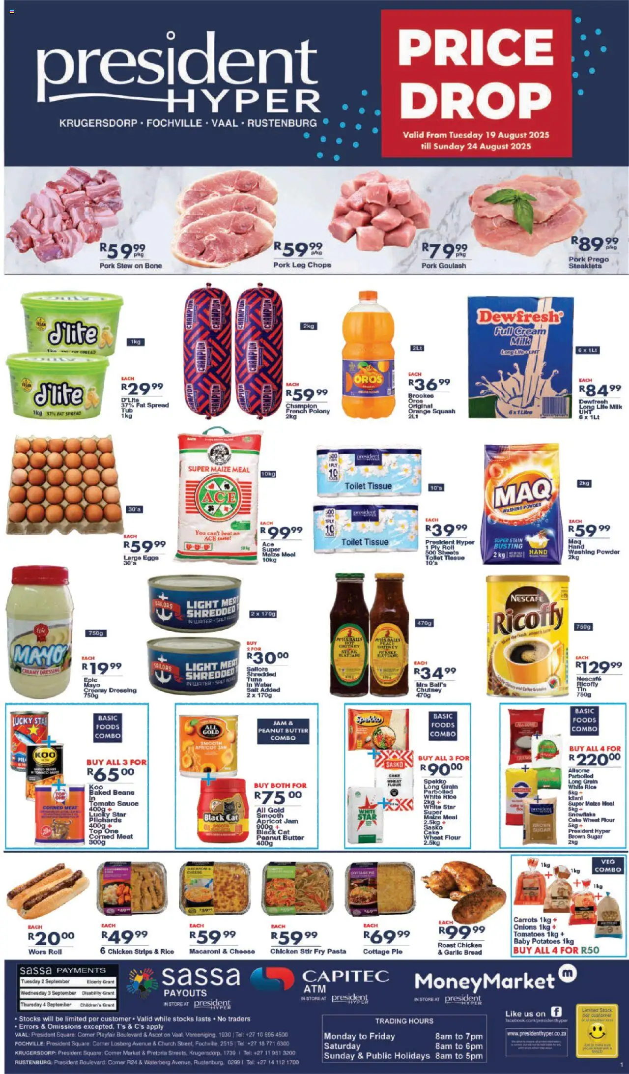 President Hyper Price Drop Specials from 19/08 - 24/08/2025 > Promotions