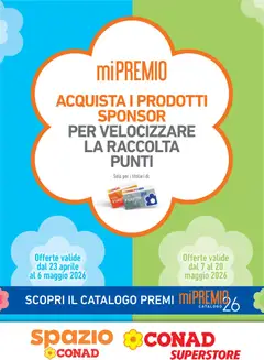 Anteprima dell'opuscolo Conad volantino Superstore Mi Premio Piemonte dal negozio Conad valido da 23/04/2026