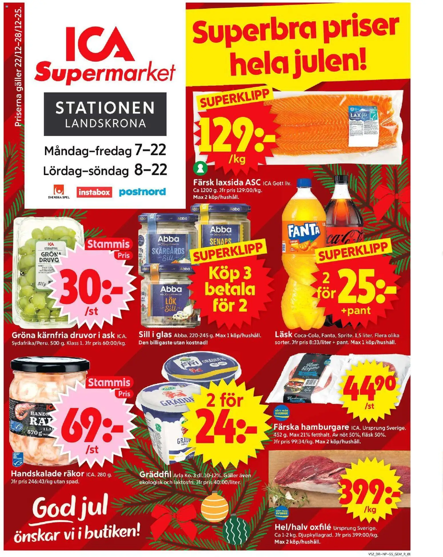 Förhandsgranska reklamblad Landskrona från butik ICA Supermarket gäller från 22/12/2025