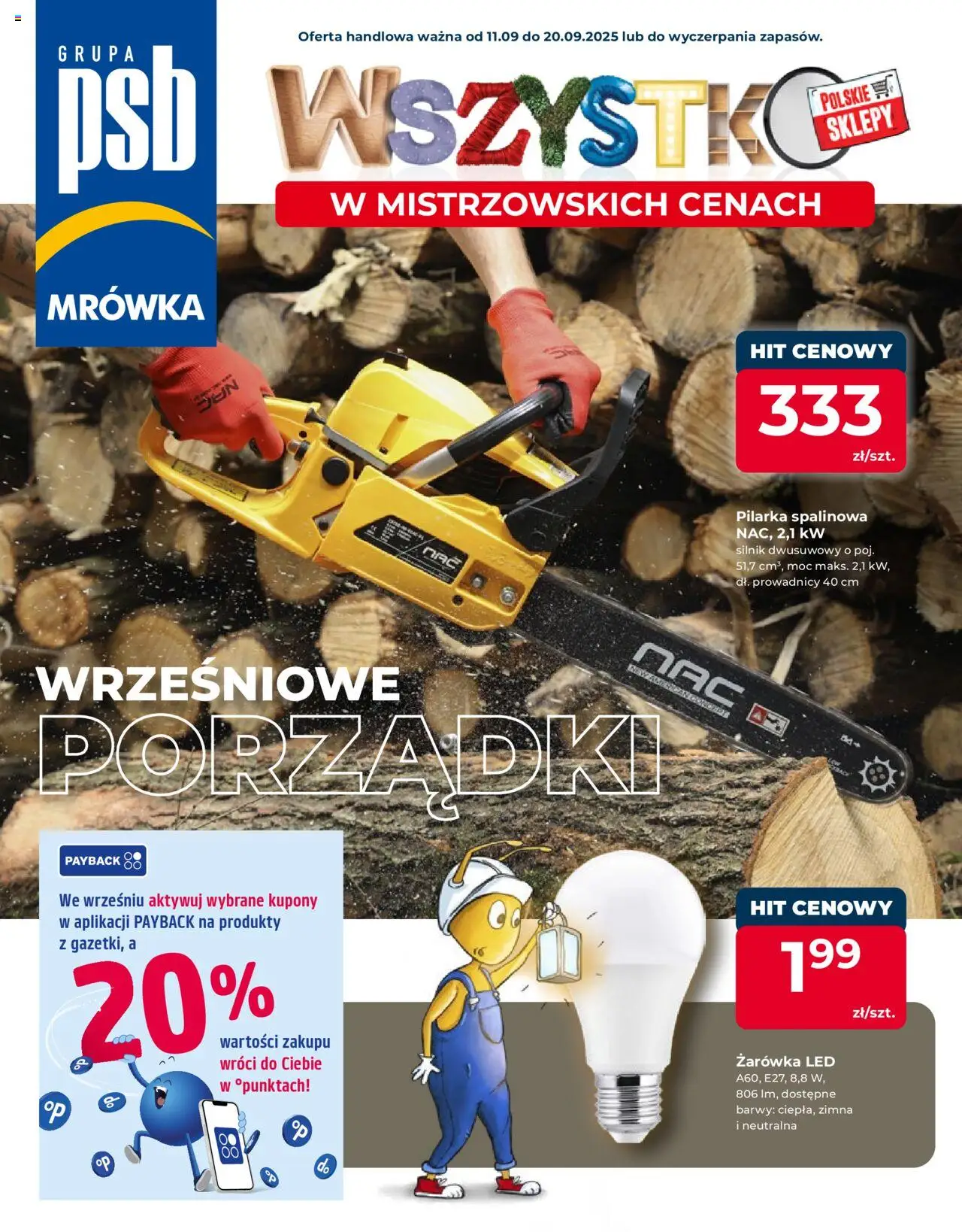 MRÓWKA Gazetka 11.09.2025 - 20.09.2025 - Gazetka promocyjna - Numer strony 1