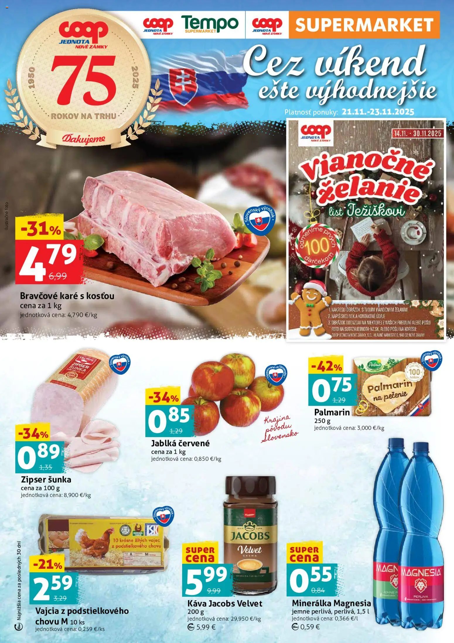 Náhľad COOP Jednota letáku platného od 21.11.2025
