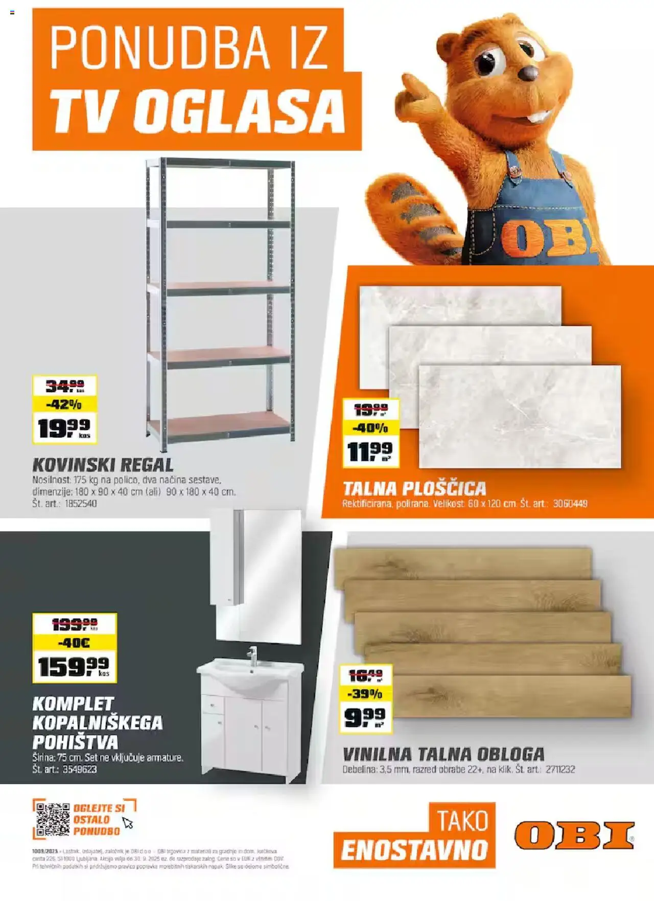 OBI Katalog ponudba iz tv oglasa od 08.09.2025 - aktualna ponudba - stran 1