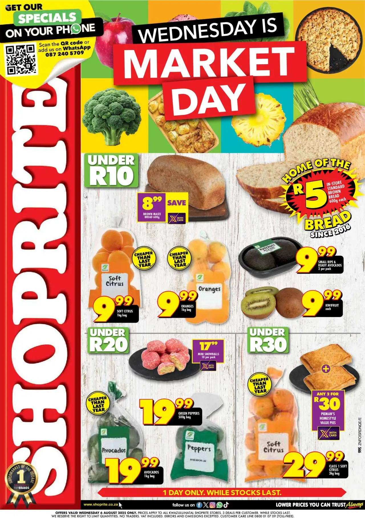 Shoprite KwaZulu-Natal - Market Day Deals 06/08 - 06/08/2025 >> Catalogue