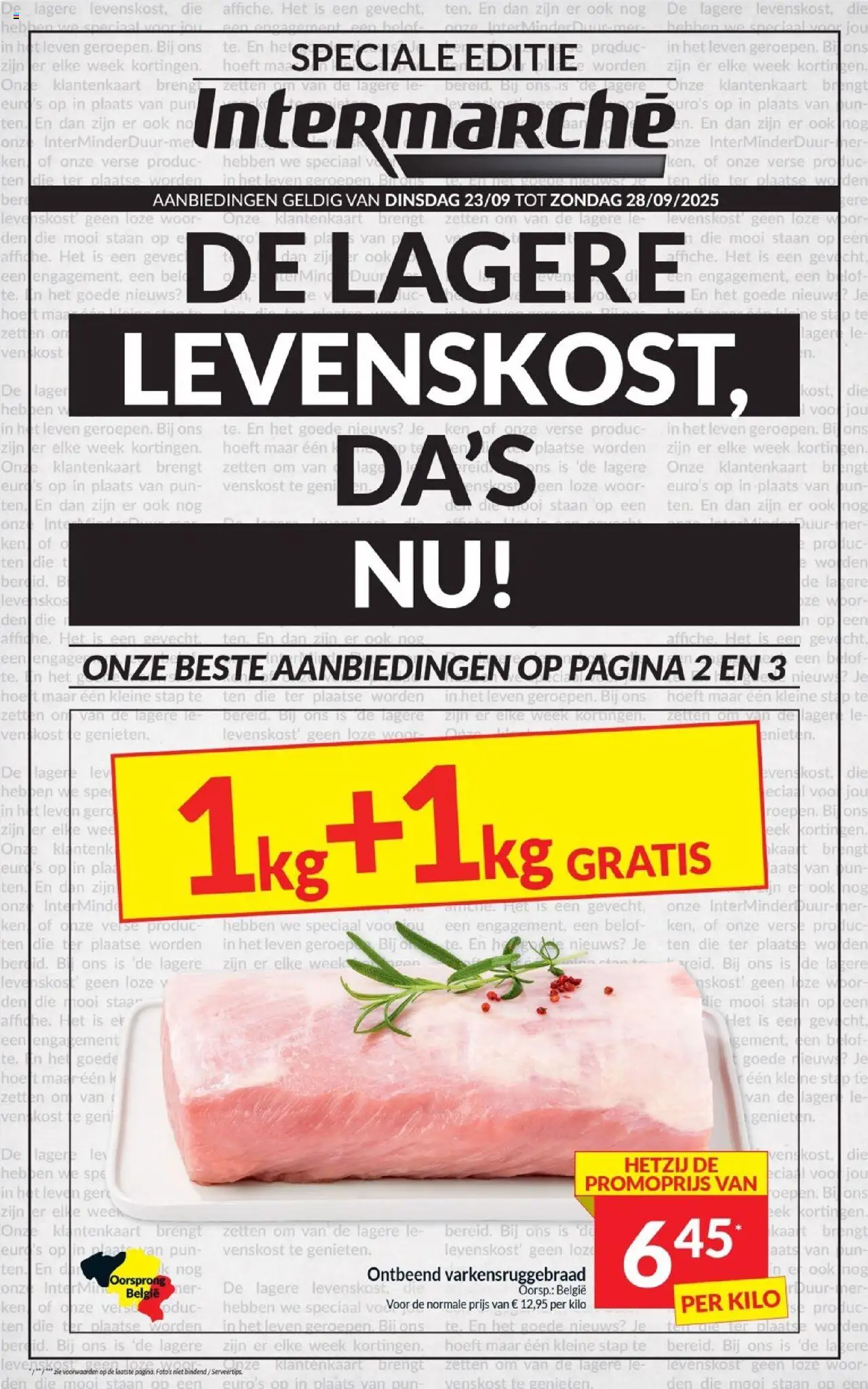 Intermarché shop Folder week 39 geldig vanaf 23/09/2025 - Paginanummer 1