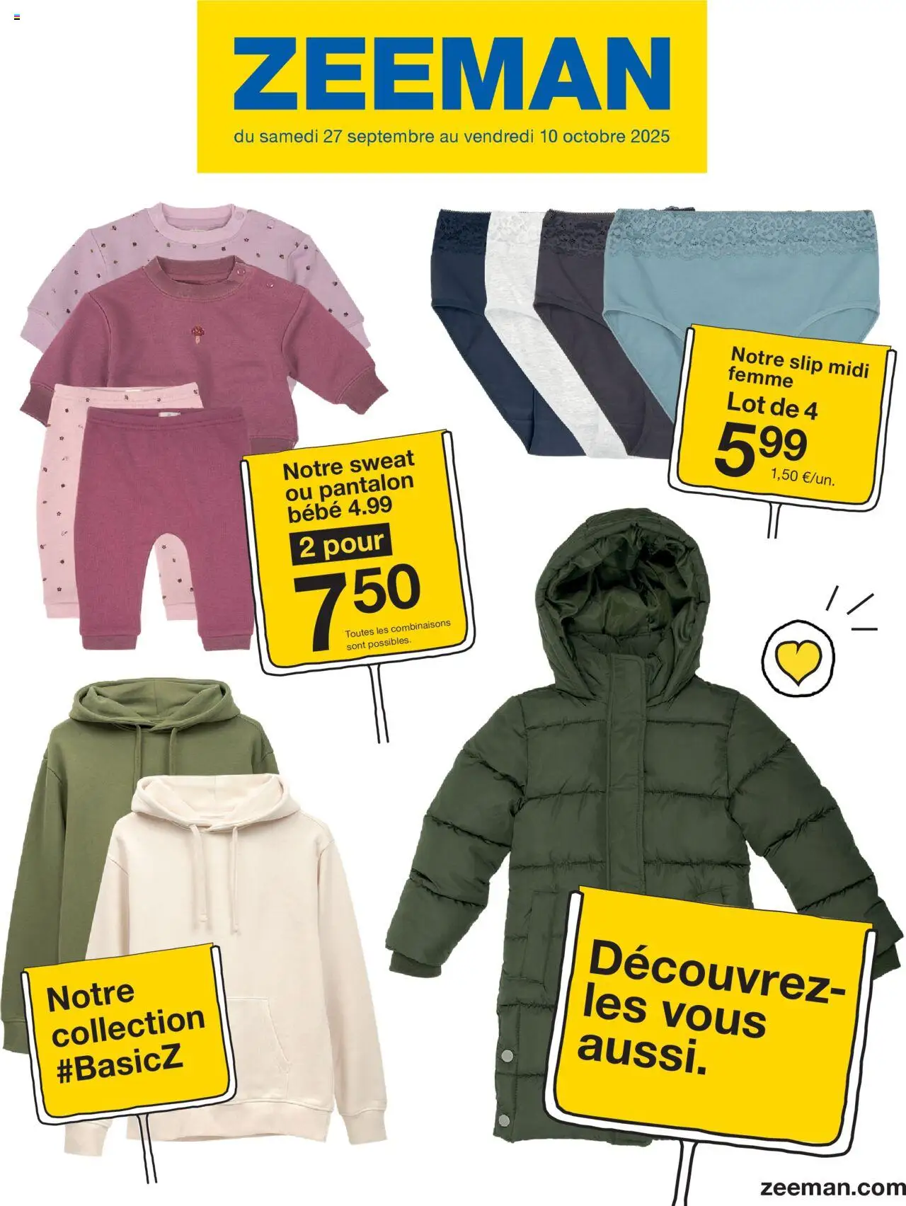 Catalogue Zeeman Automne de la boutique Zeeman valable du 27/09/2025 - Page numéro 1