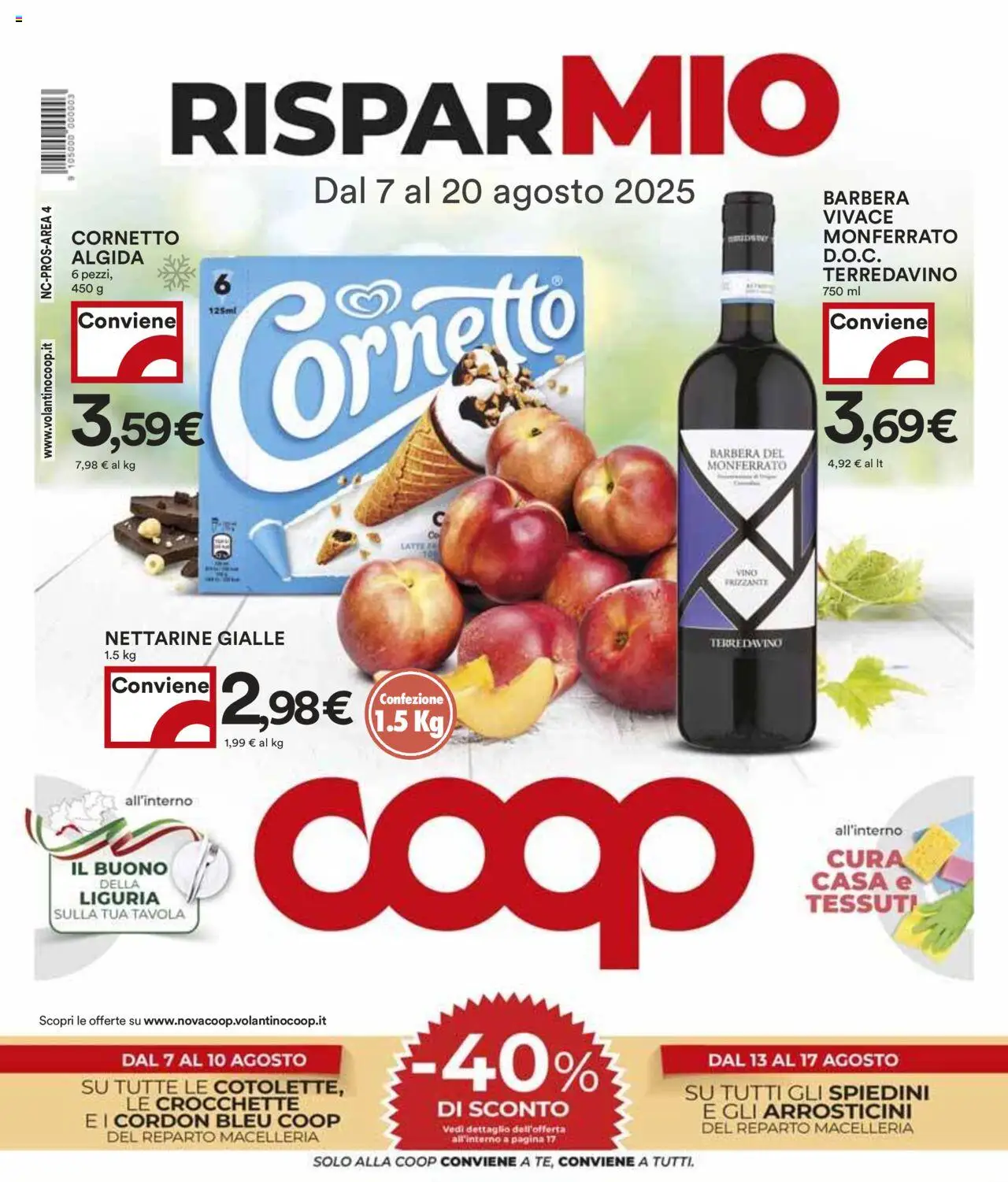 Volantino COOP valido da 07/08/2025 numero di pagina 1