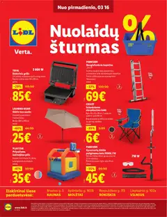 LIDL parduotuvės leidinio LIDL leidinys - Nuolaidų šturmas galiojančio nuo 2026.03.16 peržiūra