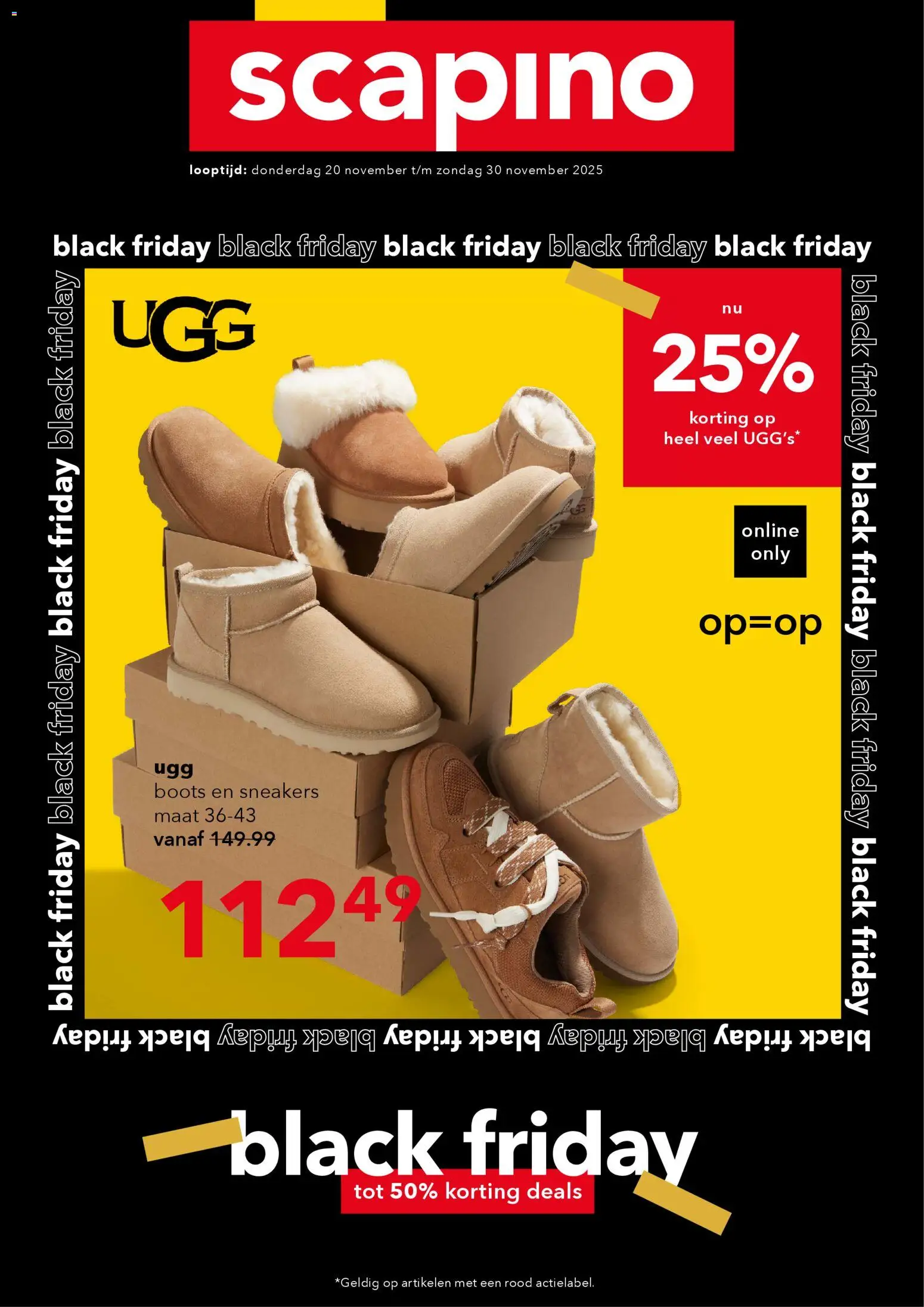 Voorbeeld van Black friday van winkel Scapino geldig vanaf 20-11-2025