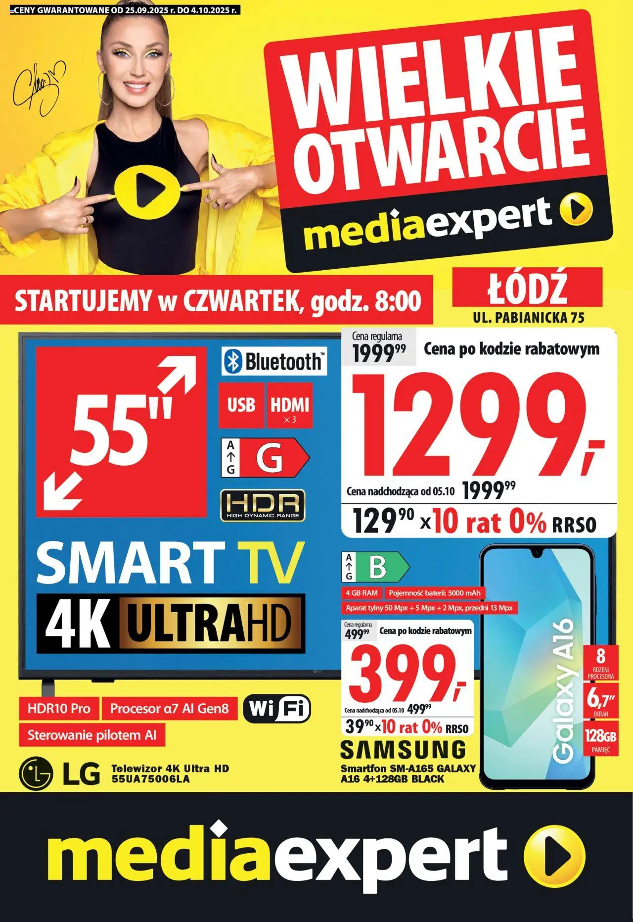 Mediaexpert Wielkie otwarcie - Łódź od 25.09.2025 - Nowa Gazetka - Numer strony 1