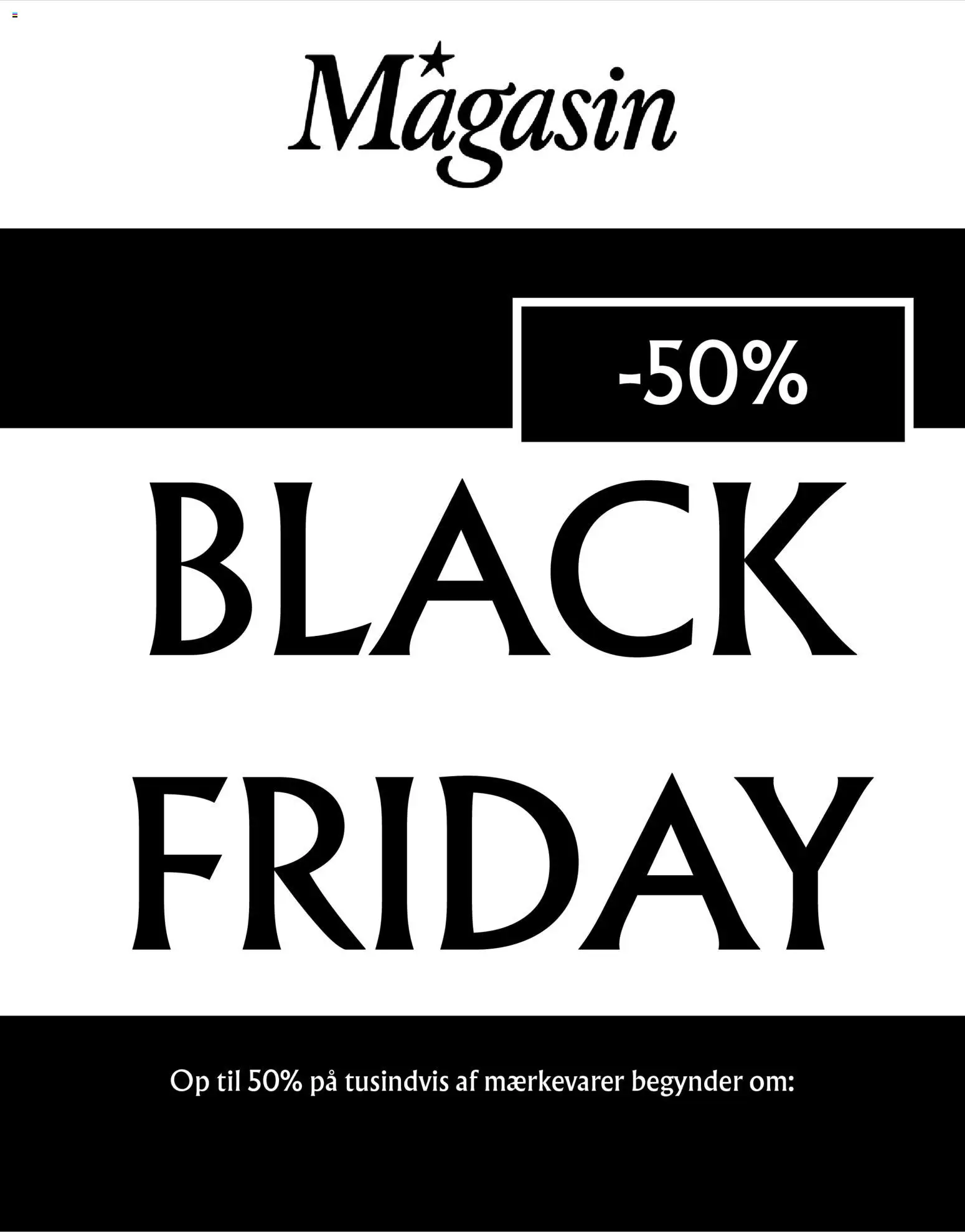 Eksempel på tilbudsavis Black Friday fra butik Magasin gyldig fra 12/11/2025