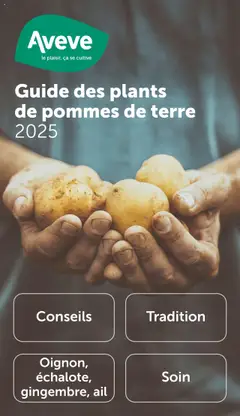 Voorbeeld van Guide des plants de pommes de terre 2025 van winkel Aveve geldig vanaf 01/01/2025
