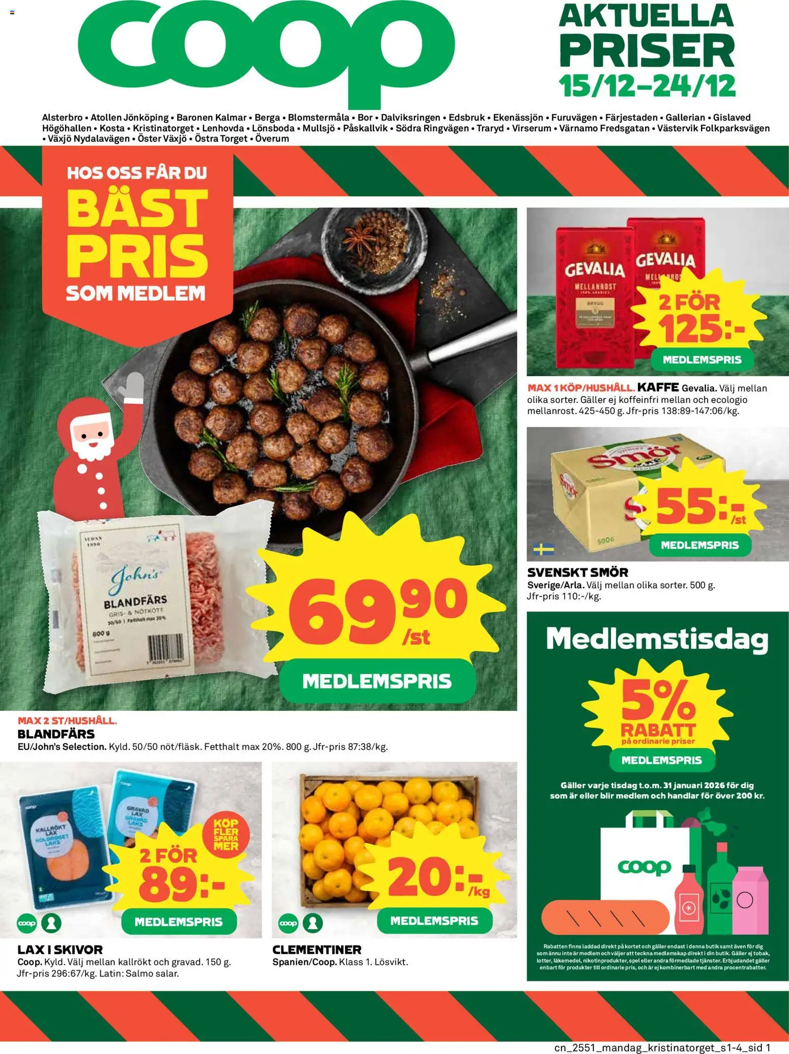 Förhandsgranska reklamblad Alsterbro från butik Coop gäller från 15/12/2025