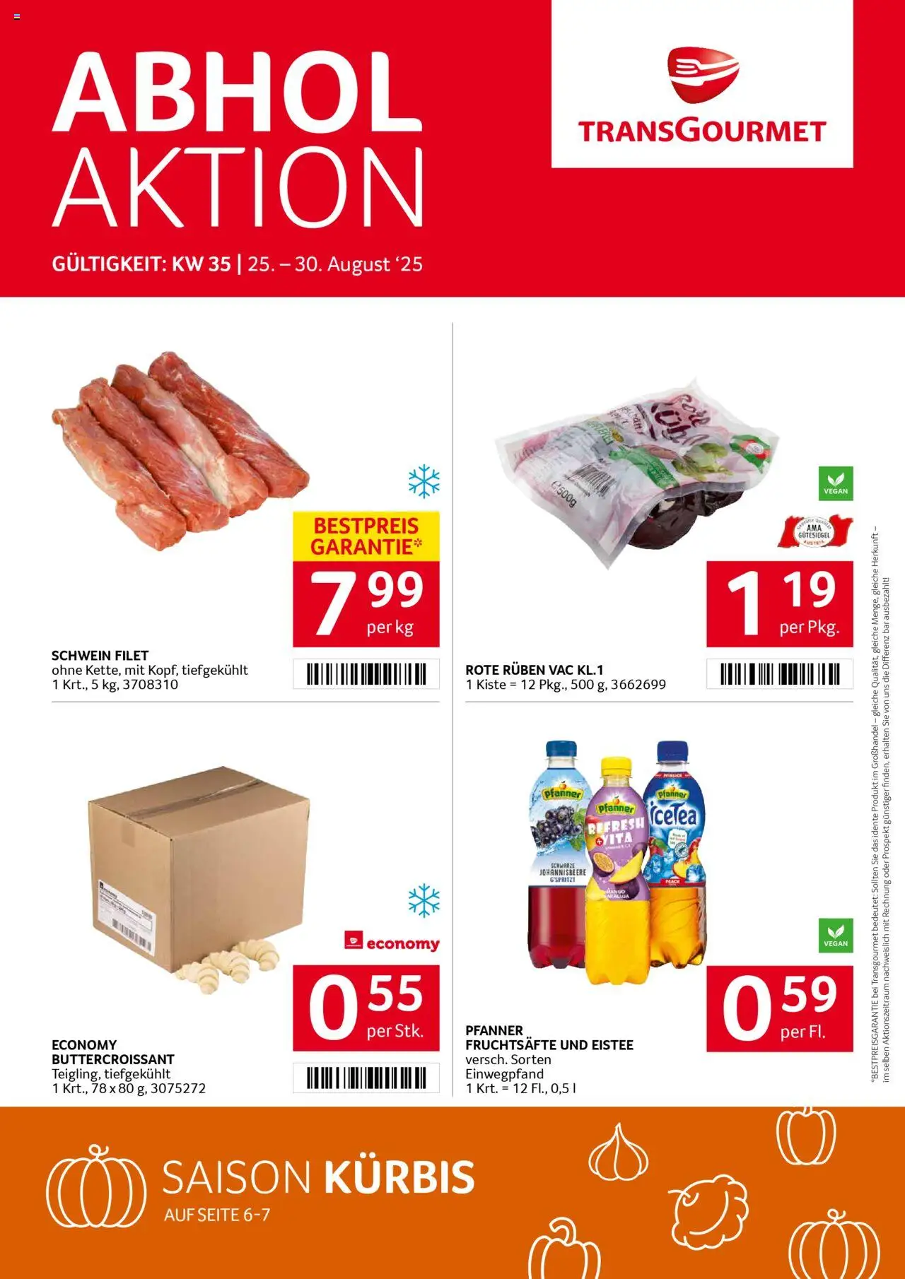  Transgourmet Flugblatt ab (24.08.2025 - 30.08.2025) - Seite 1