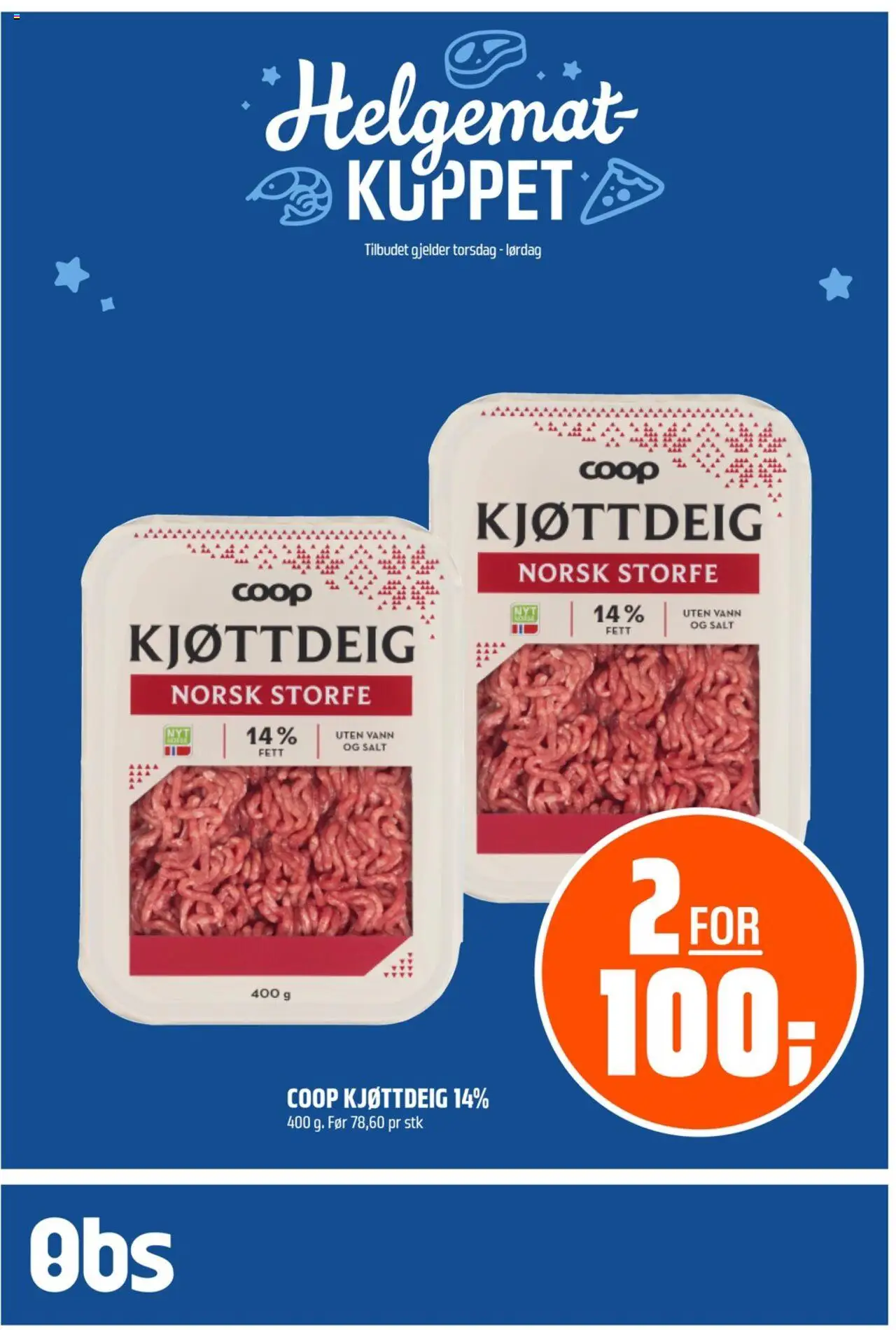 Helgemat Kuppet Coop Obs gyldig fra 07/08/2025 - Sidenummer 1