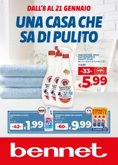 Anteprima dell'opuscolo Volantino Casa Che Sa Di Pulito dal negozio bennet valido da 08/01/2026