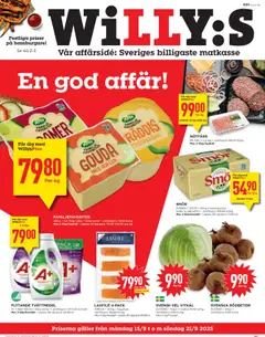 Förhandsgranska reklamblad Aktuella reklamblad Willys från butik Willys gäller från 15/09/2025