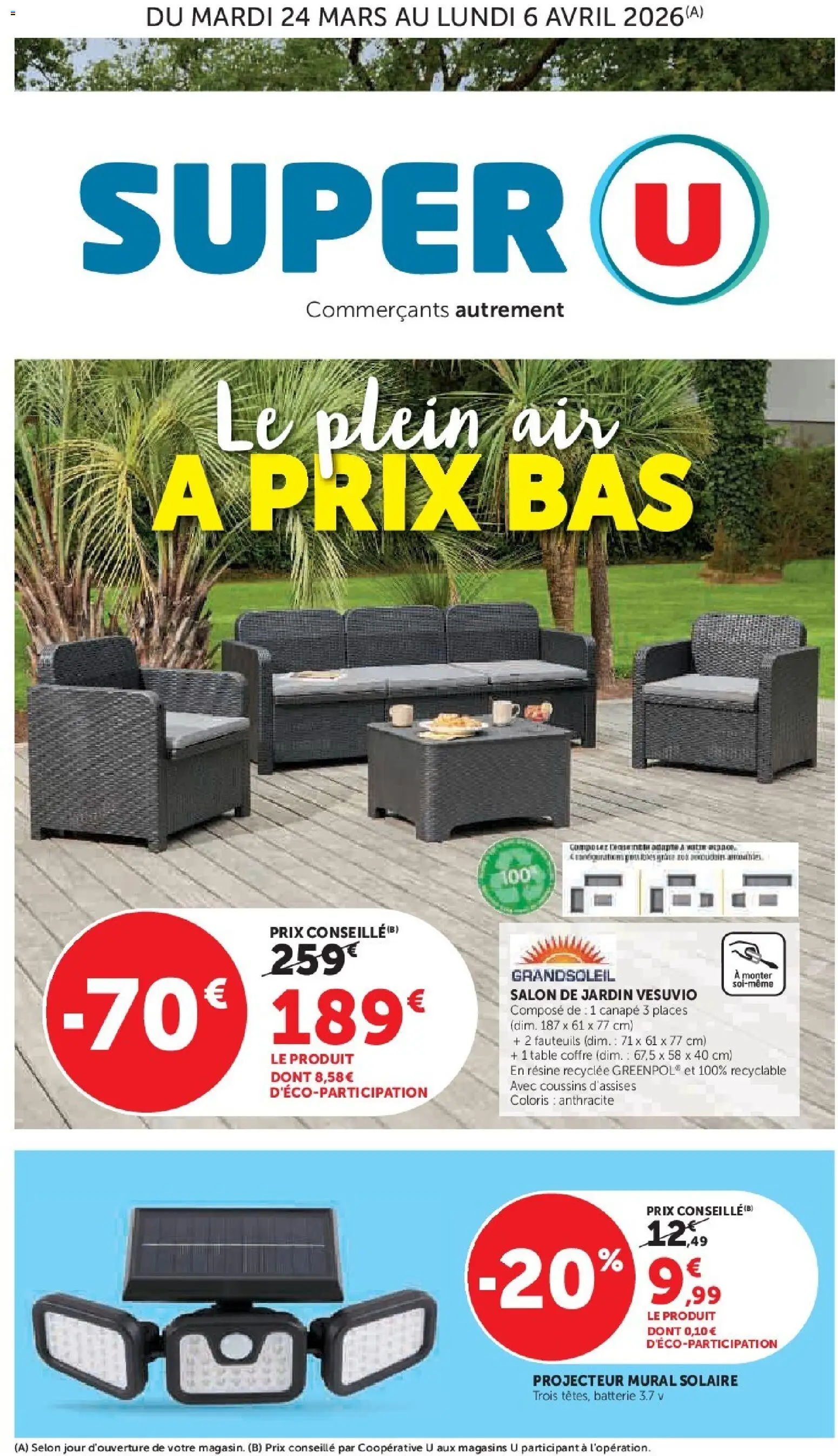 Prévisualisation de Super U - Le plein air à prix bas du magasin Super U formulaire valide 24/03/2026