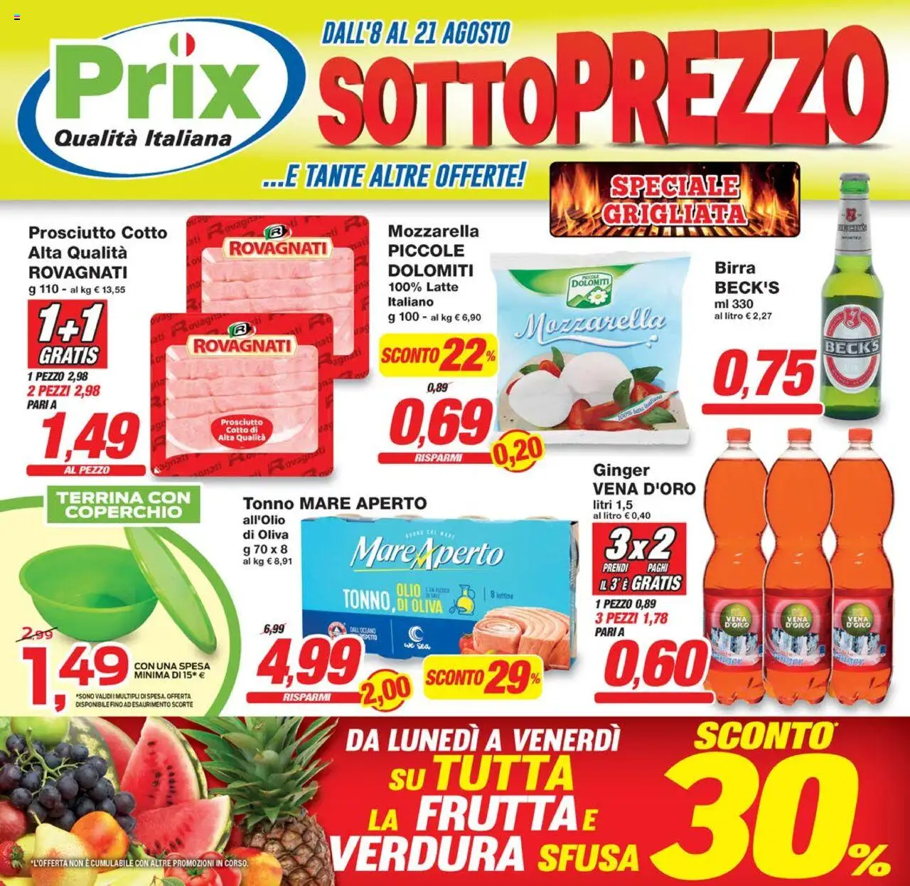 Volantino Prix valido da 08/08/2025 numero di pagina 1