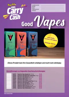 Vorschau des Merkblatts Aktionen Good Vapes vom Shop TopCC gültig von 12.12.2025 bis 