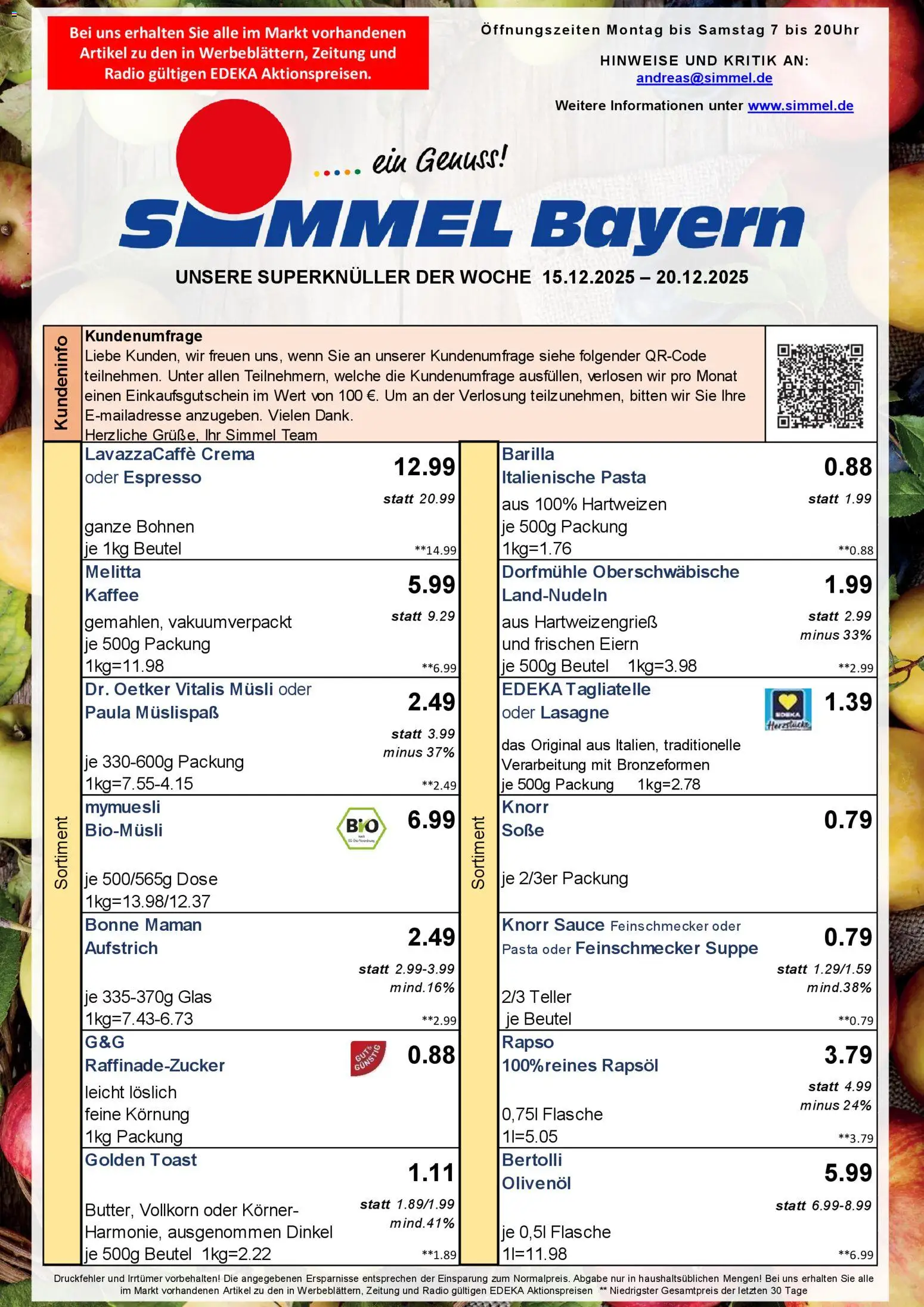 Vorschau von dem Prospekt des Geschäftes Simmel, gültig ab dem 15.12.2025