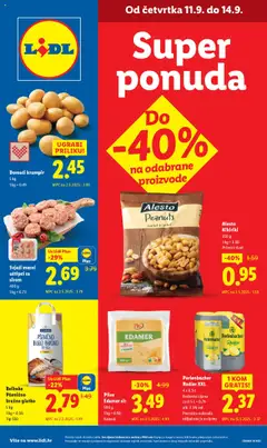 Pregled letka Super Ponuda trgovine Lidl vrijedi od 11.09.2025