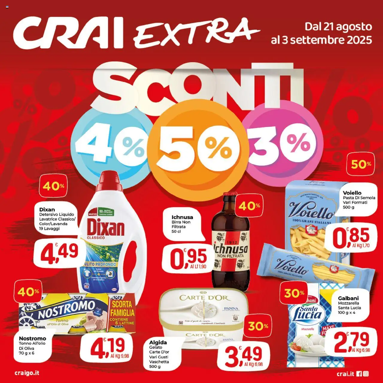 Volantino CRAI valido da 21/08/2025 numero di pagina 1