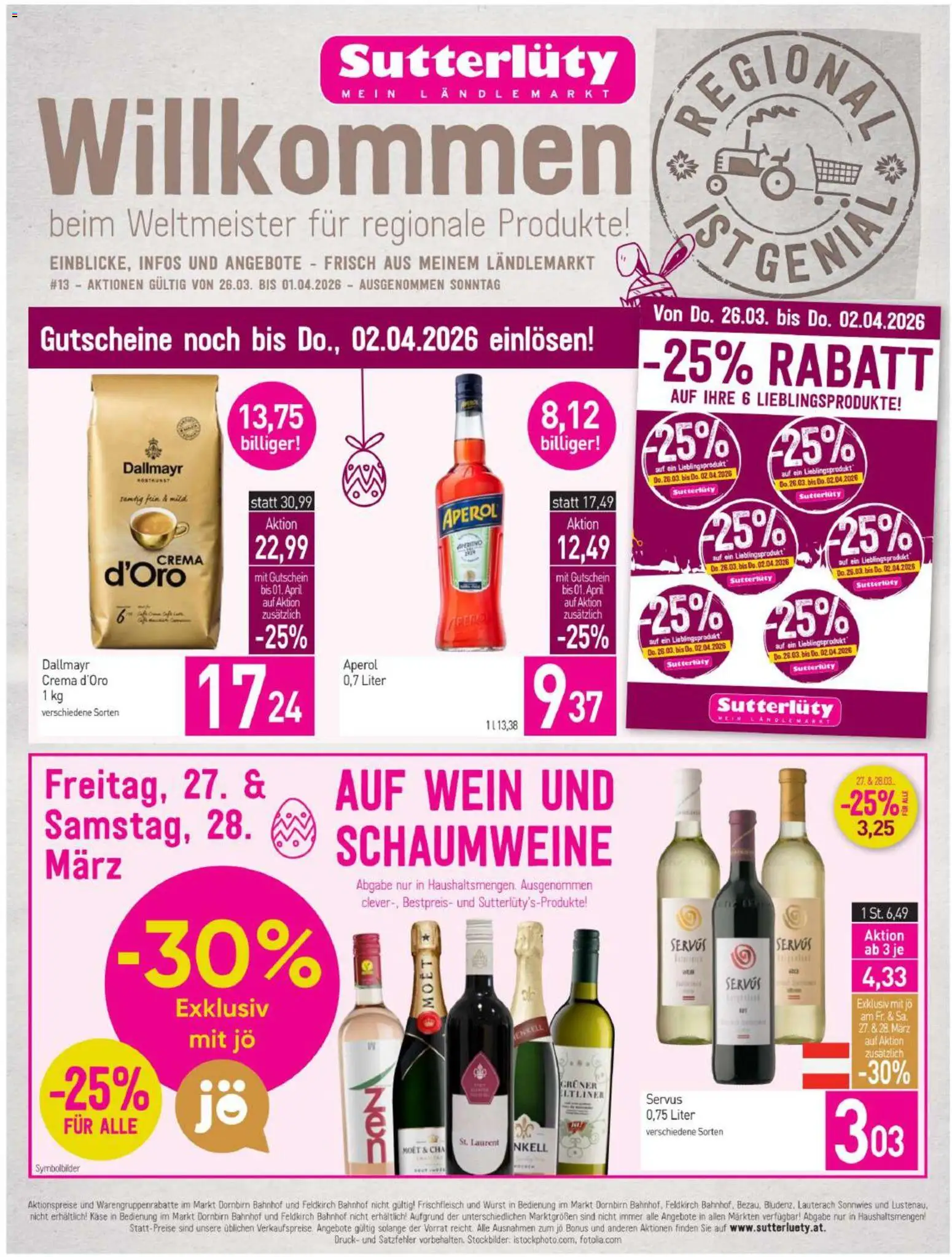 Vorschau der Angebote: Sutterlüty Sutterlüty Flugblatt gültig ab 26.03.2026
