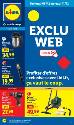 Prévisualisation de Catalogue les bonnes affaires exclu web du magasin LIDL formulaire valide 08/12/2025