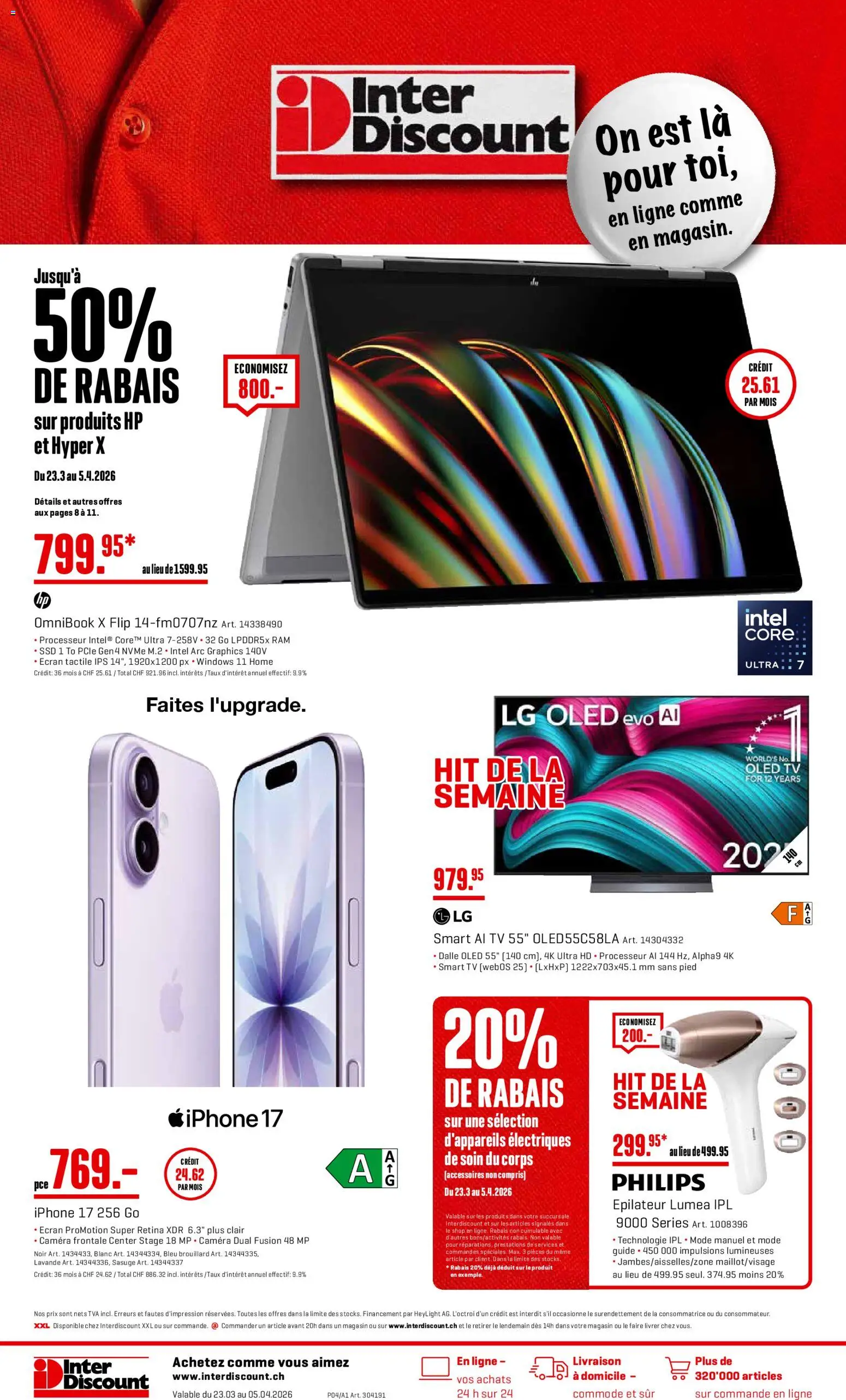 Vorschau des Merkblatts Interdiscount aktionen FR vom Shop Interdiscount gültig von 23.03.2026 bis 05.04.2026