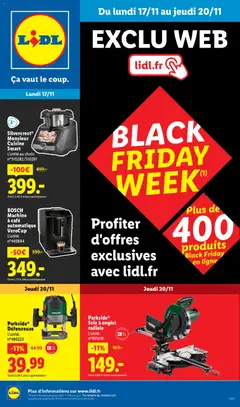 Prévisualisation de Black Friday exclu web du magasin LIDL formulaire valide 17/11/2025
