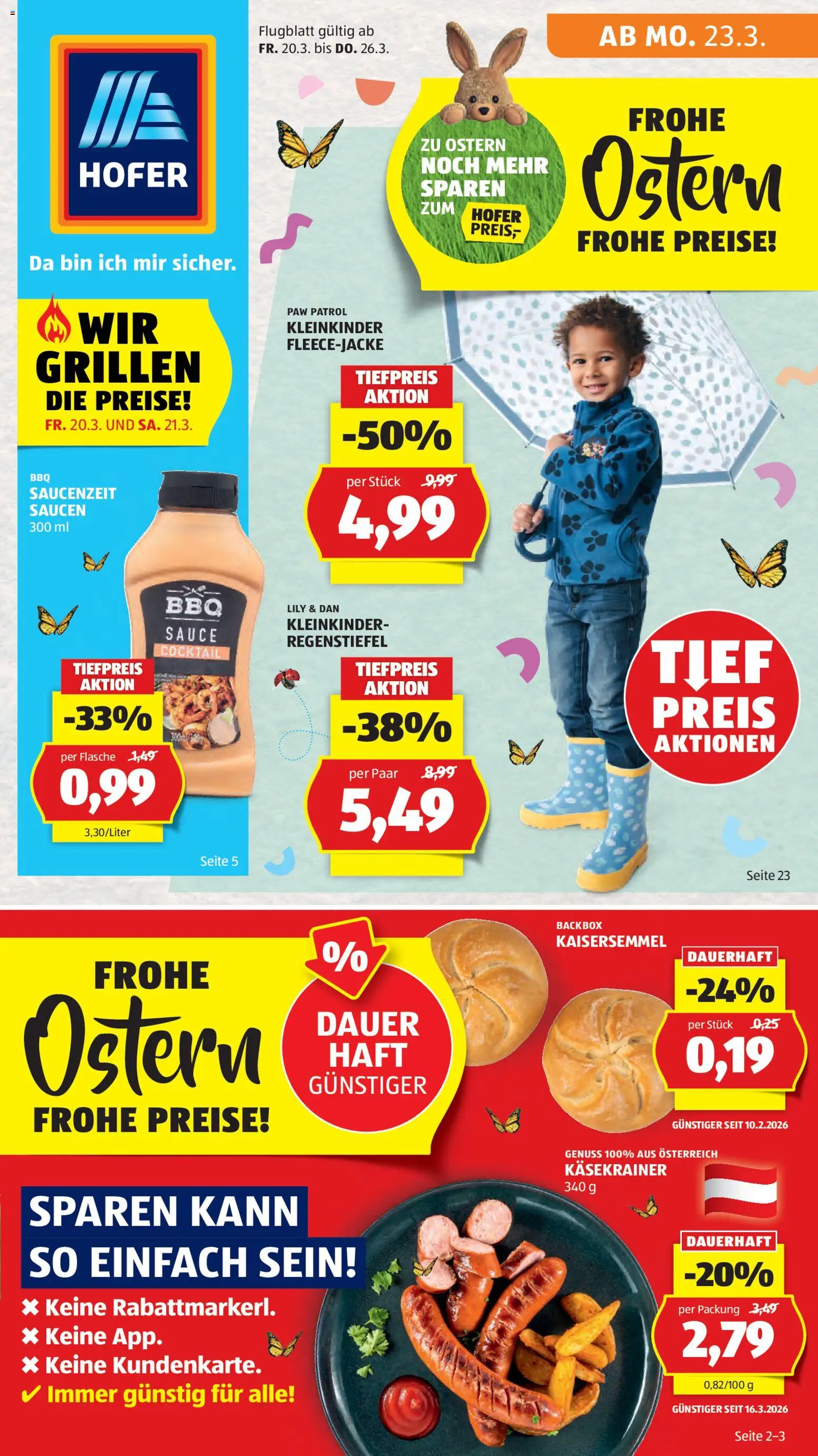 Vorschau der Angebote: Hofer Hofer Flugblatt gültig ab 23.03.2026