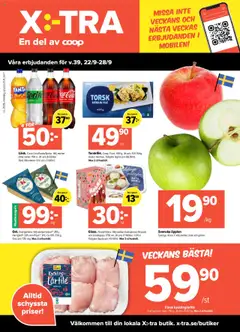 Förhandsgranska reklamblad Aktuella reklamblad Coop X:-TRA från butik Coop X:-TRA gäller från 22/09/2025