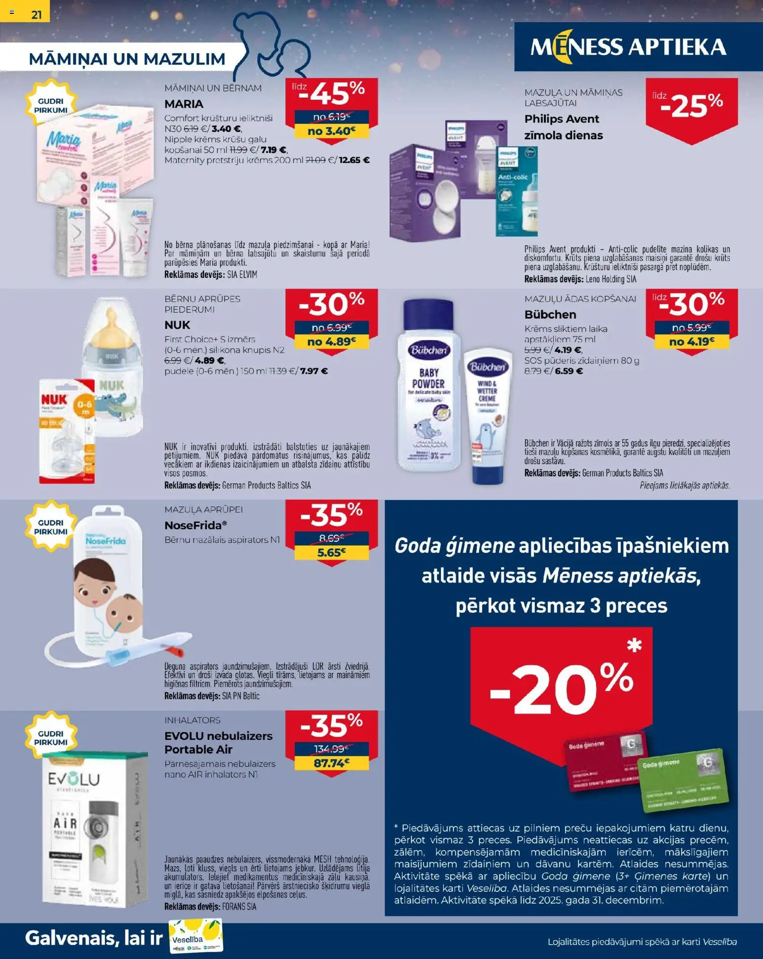 Skatīt Mēness aptieka akciju bukletu, derīgs no 2025.12.01