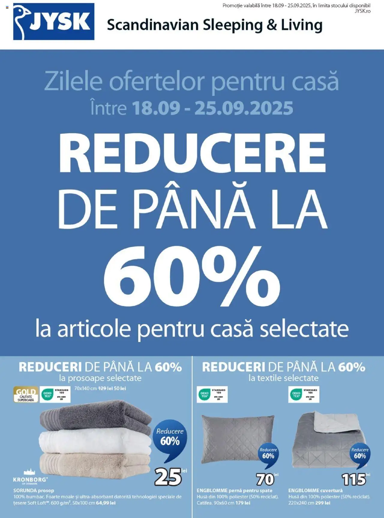 Catalog JYSK Romania de la 18.09.2025 - Online oferta - Pagină 1