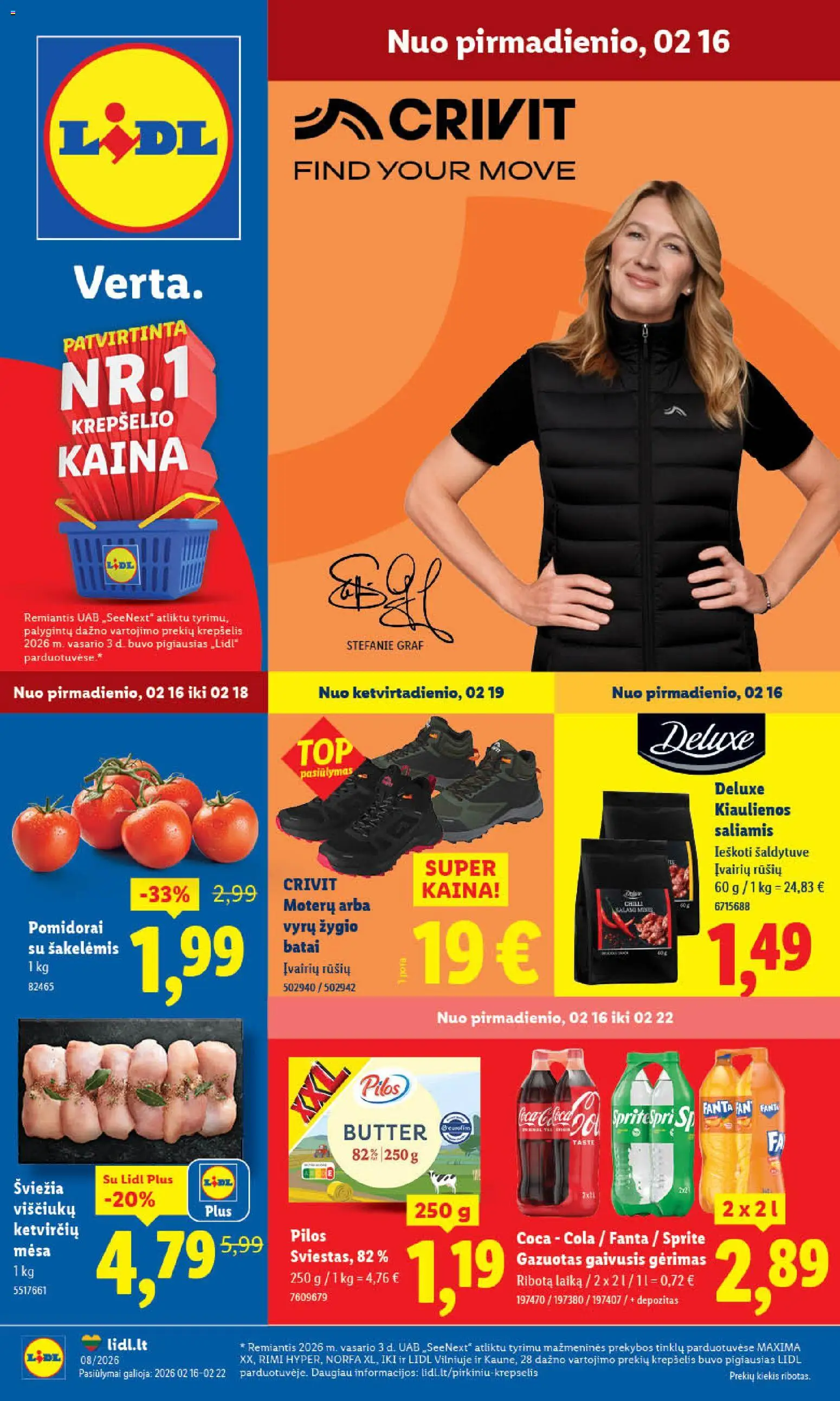 LIDL parduotuvės leidinio Leidinys galiojančio nuo 2026.02.16 peržiūra