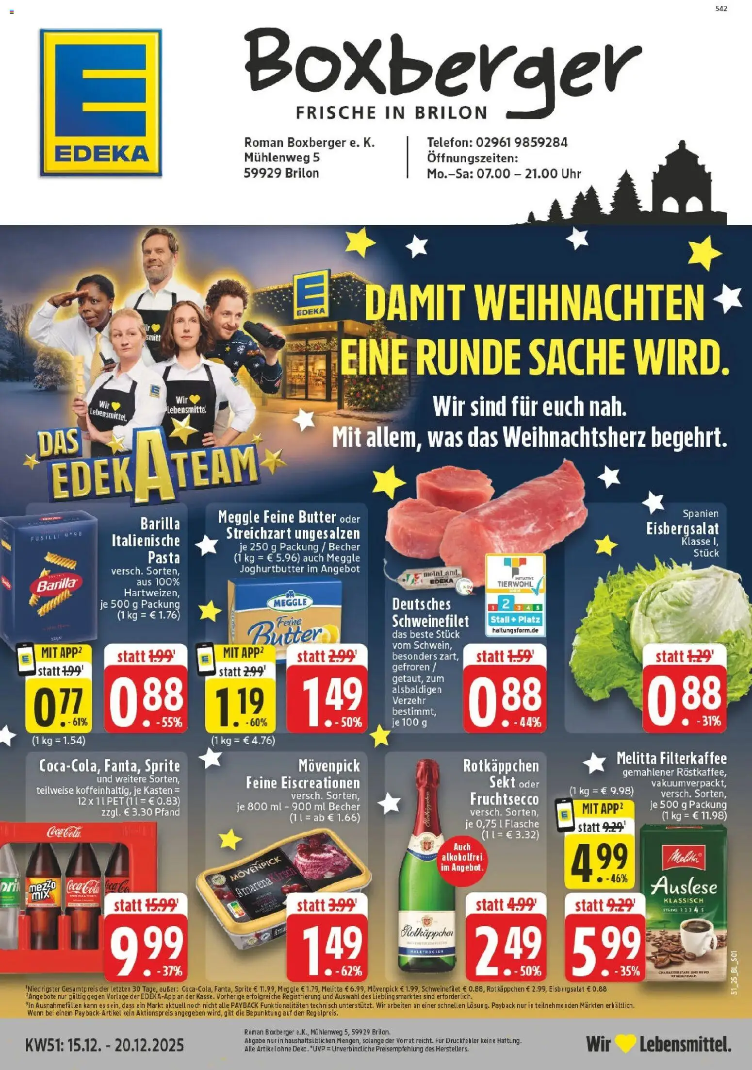 Vorschau von dem Prospekt des Geschäftes Edeka, gültig ab dem 15.12.2025
