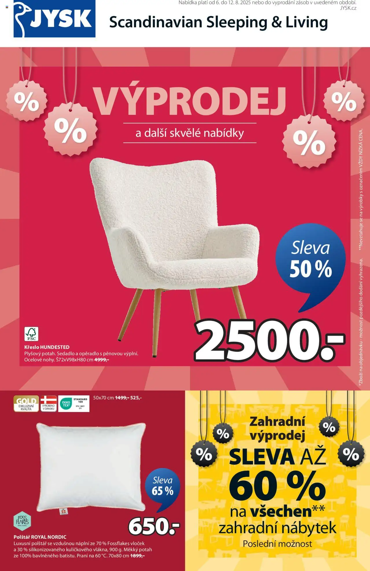  JYSK Leták - Skvělé nabídky (06.08.2025 - 12.08.2025)