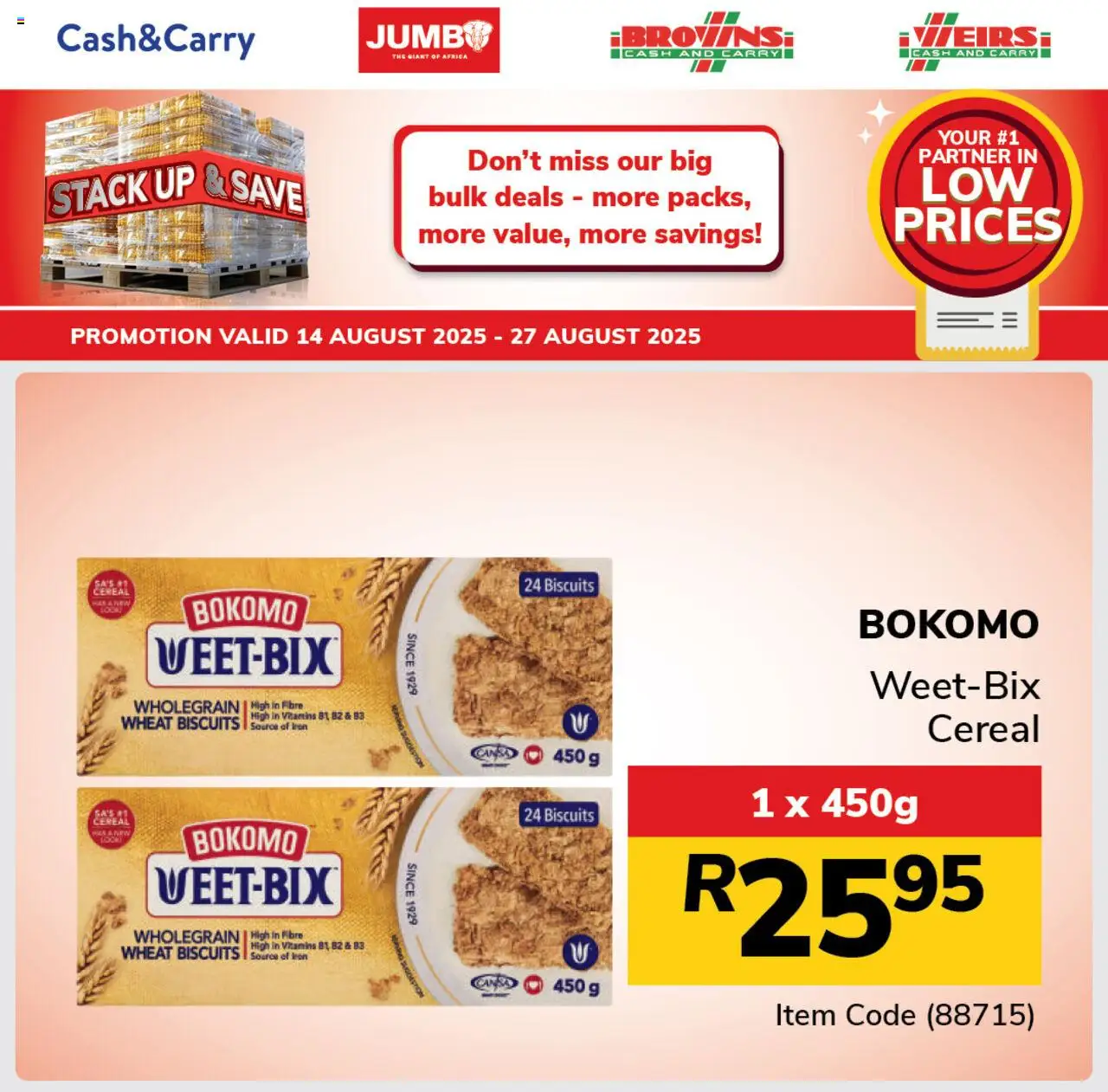 Jumbo Stack Up & Save Breakfast from 14/08 - 27/08/2025 > Promotions