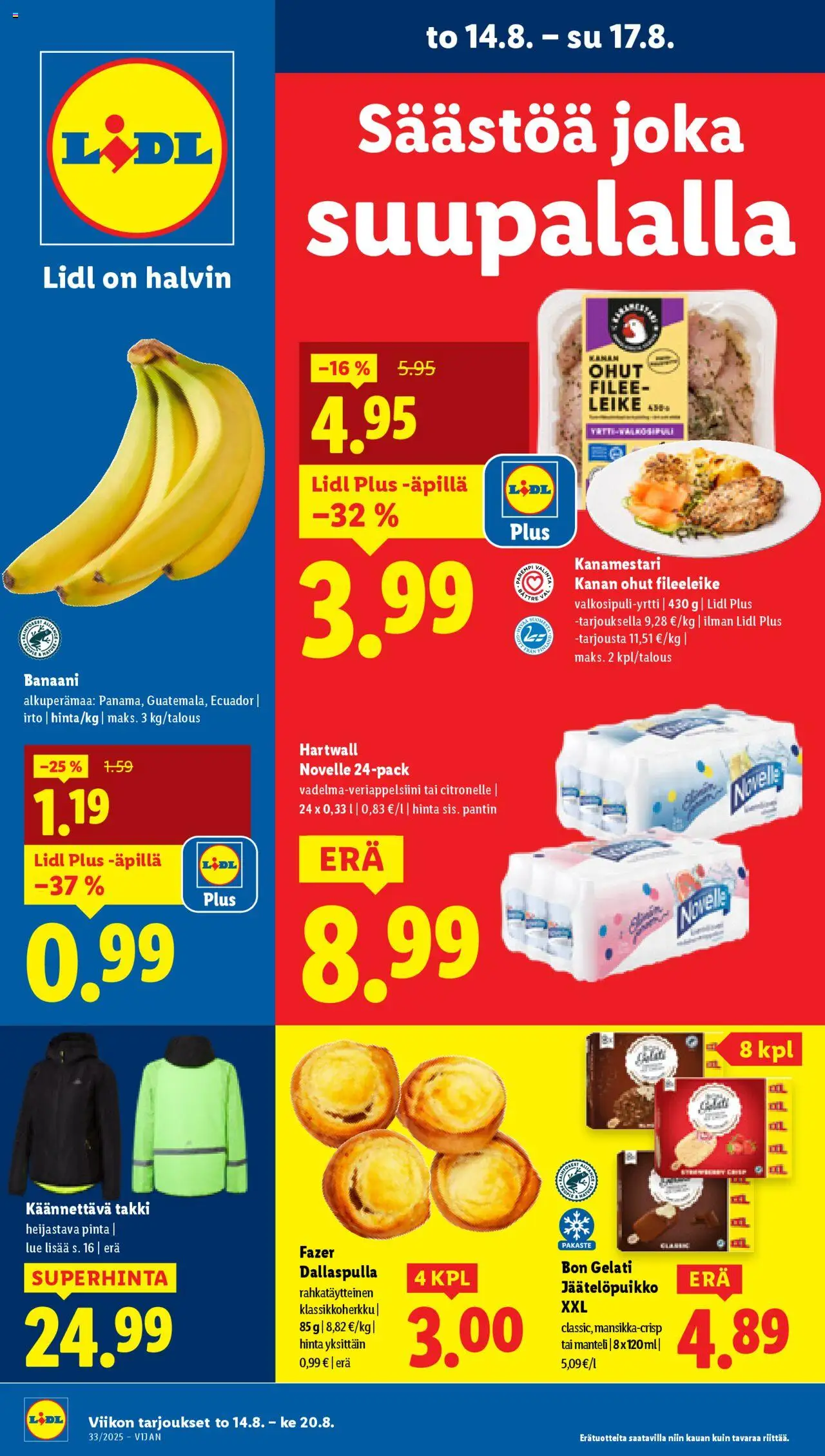Lidl-kaupan Tarjoukset voimassa 14/08/2025 - Sivulla 1