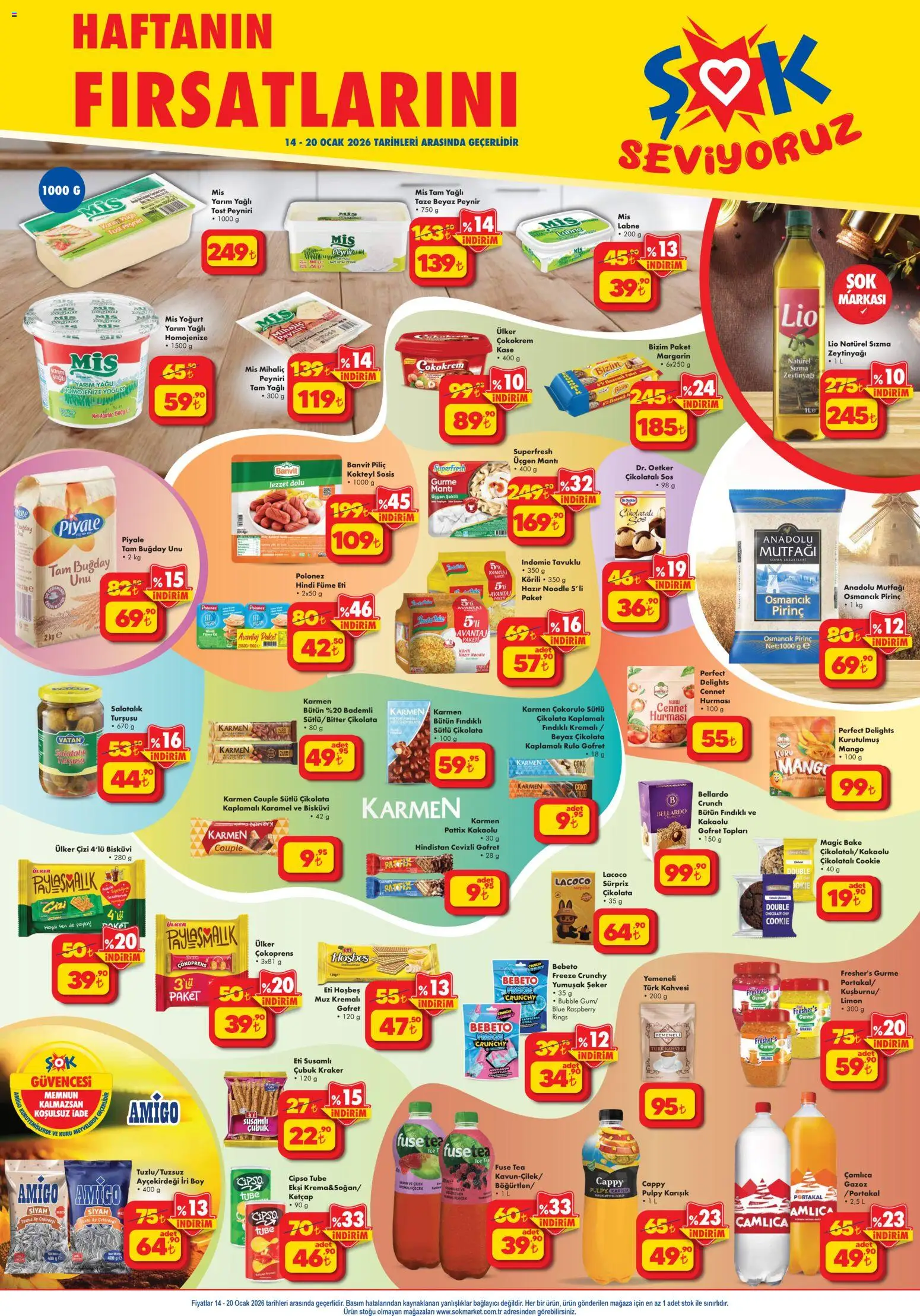 Şok Market Katalog 14.01.2026 - Broşürünün önizlemesi