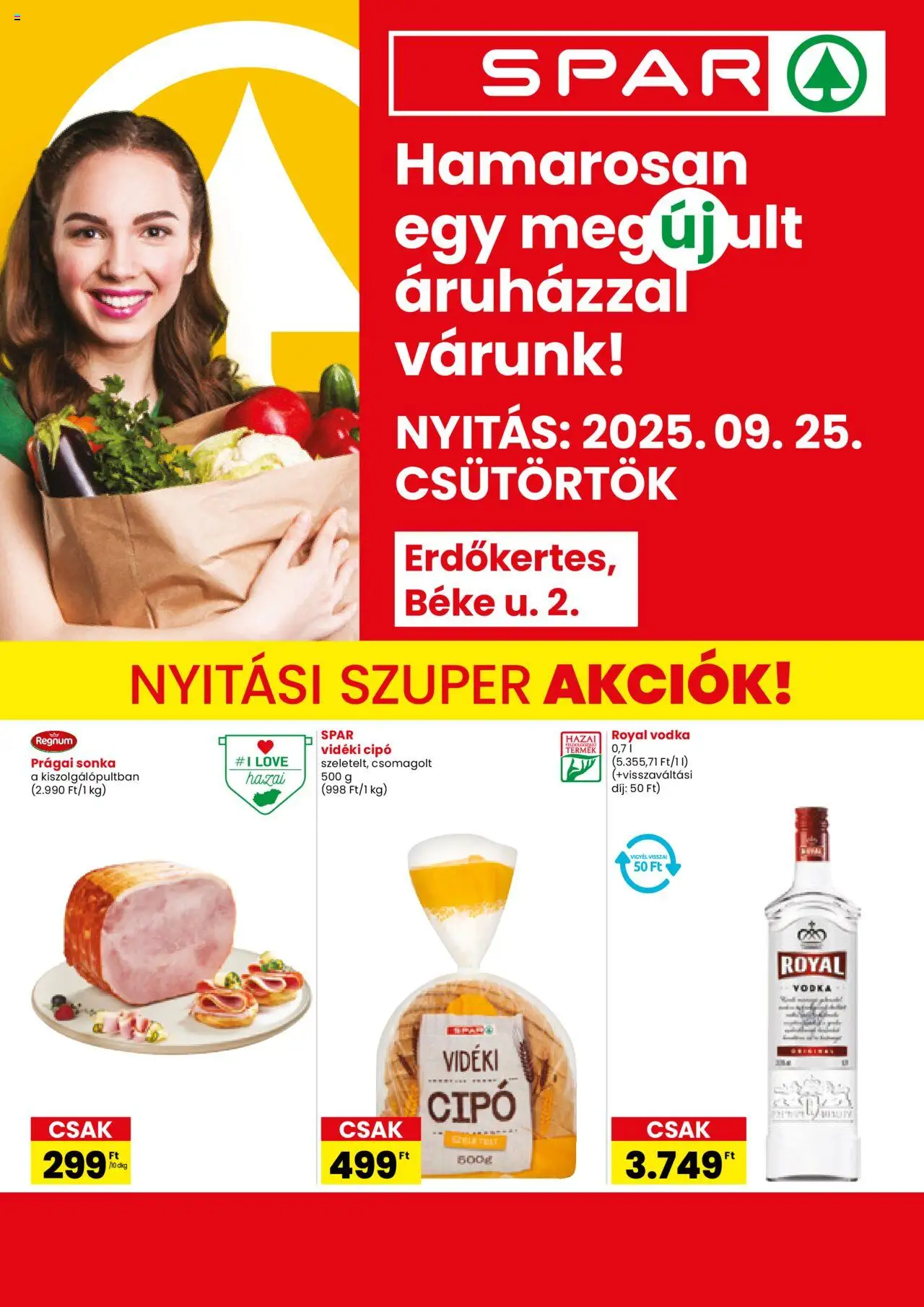 Spar aktuális szórólap, érvényes 2025.09.25.-től - 1 oldal