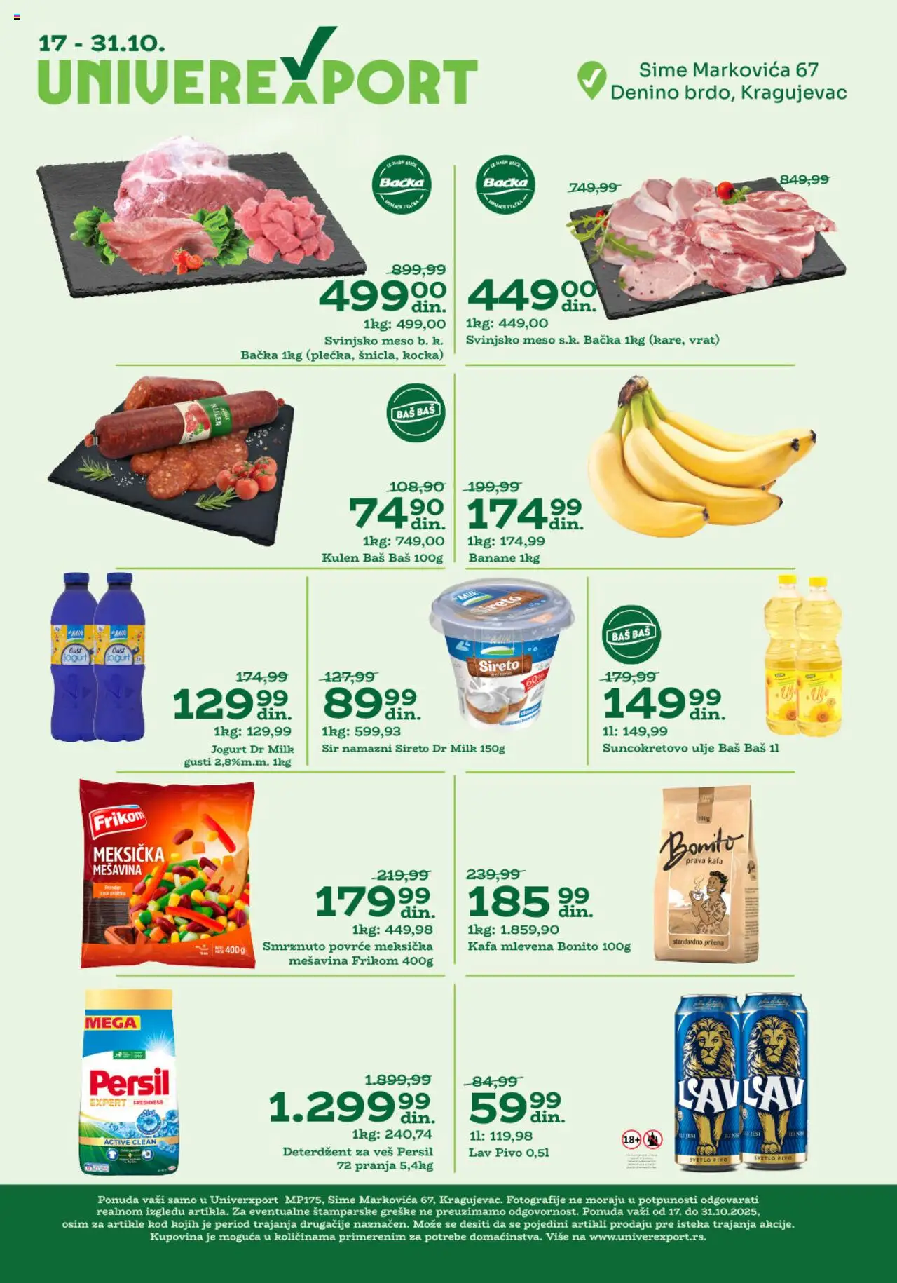 Univerexport katalog važi od 17.10.2025 - stranica 1