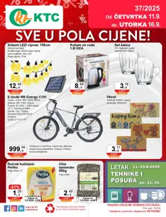 Pregled letka Katalog sve u pola cijene trgovine KTC vrijedi od 11.09.2025